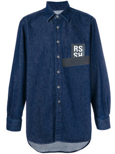 logo patch denim shirt Raf Simons