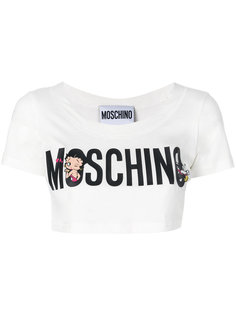 укороченный топ с принтом  Moschino