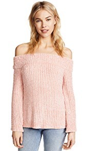 ENGLISH FACTORY Knit Off Shoulder Sweater