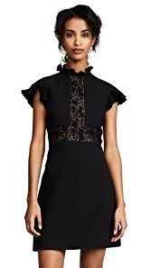 Giambattista Valli Mock Neck Lace Dress