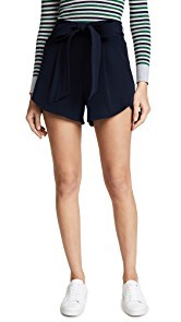 Milly Italian Cady Petal Trapunto Shorts