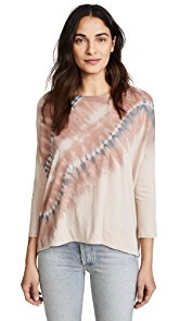 Raquel Allegra 3/4 Sleeve Cocoon Tee