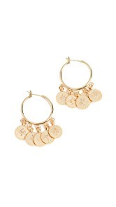 Shashi Coin Hoop Earrings