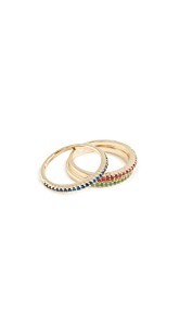 Shashi Sparkling Bar Ring Set