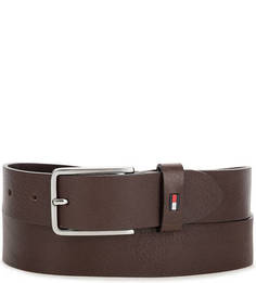 Коричневый ремень из гладкой кожи Tommy Hilfiger