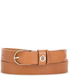 Коричневый кожаный ремень Tommy Hilfiger