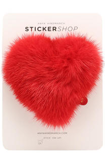 Стикер Heart из меха норки Anya Hindmarch