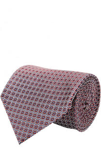 Шелковый галстук с узором Ermenegildo Zegna