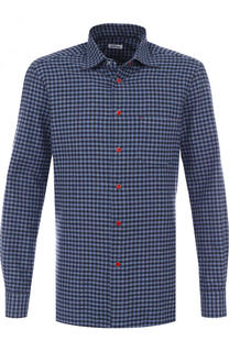 Хлопковая рубашка в клетку Kiton
