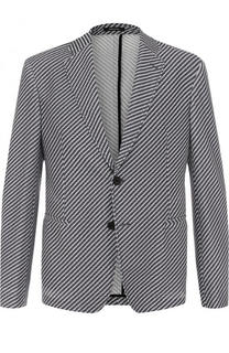 Однобортный пиджак с принтом Giorgio Armani