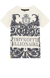 Хлопковая футболка с принтом Billionaire