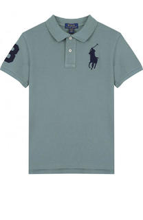 Хлопковое поло с вышивкой Polo Ralph Lauren