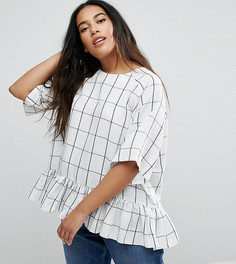 Oversize-топ в клетку ASOS CURVE - Мульти
