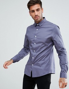 Темно-серая рубашка узкого кроя ASOS - Серый