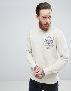 Свитшот с принтом на груди Jack &amp; Jones Vintage - Кремовый