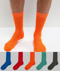 5 пар носков ярких цветов ASOS - Мульти