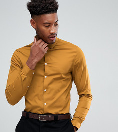 Приталенная рубашка горчичного цвета ASOS TALL - Желтый