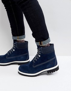 Классические замшевые ботинки Timberland 6 дюймов - Темно-синий