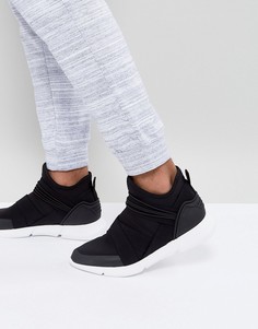 Черные кроссовки с эластичными деталями ASOS - Черный