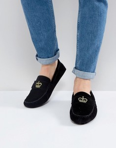 Черные туфли с вышитой короной ASOS - Черный