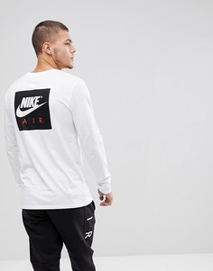 Белый лонгслив с принтом на спине Nike Air 893392-100 - Белый