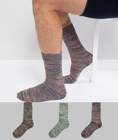 Набор из 3 пар фактурных носков ASOS - Мульти