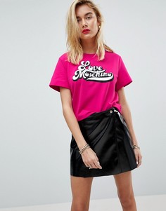 Футболка с логотипом Love Moschino - Розовый