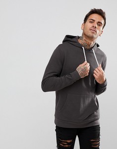Черный выбеленный худи ASOS - Черный