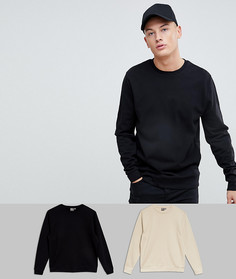 2 свитшота (черный/бежевый) ASOS - СКИДКА - Мульти