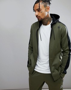 Худи цвета хаки Reebok Training Elitage CD5540 - Зеленый