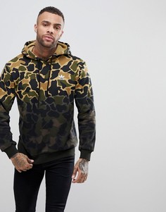 Худи зеленого цвета с камуфляжным принтом adidas Originals CE1547 - Зеленый