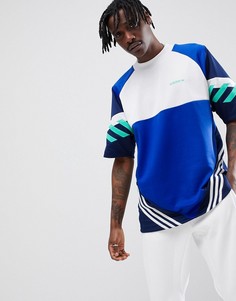 Синяя оversize-футболка в стиле ретро adidas Originals Nova CE4843 - Синий