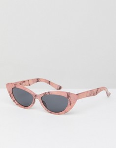 Солнцезащитные очки кошачий глаз ASOS - Розовый