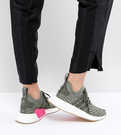 Зеленые кроссовки adidas Originals NMD R2 - Серый