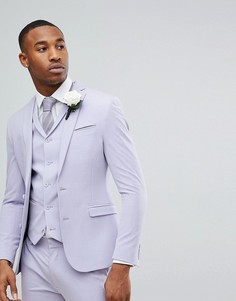 Супероблегающий сиреневый пиджак ASOS Wedding - Фиолетовый
