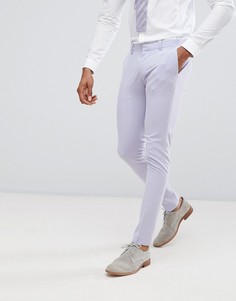 Супероблегающие сиреневые брюки ASOS Wedding - Фиолетовый