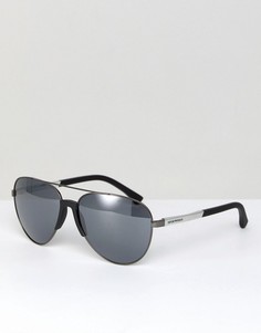 Черные солнцезащитные очки-авиаторы Emporio Armani 0EA2059 61 мм - Черный