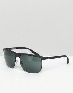 Черные квадратные солнцезащитные очки Emporio Armani 0EA4108 60 мм - Черный