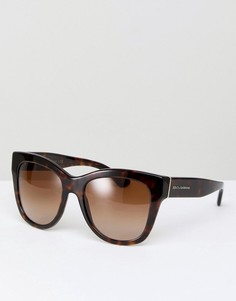 Черепаховые солнцезащитные очки кошачий глаз Dolce &amp; Gabbana 0DG4270 - 55 мм - Коричневый