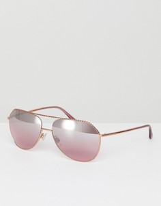 Розовые солнцезащитные очки-авиаторы 59 мм Dolce &amp; Gabbana 0DG2191 - Розовый