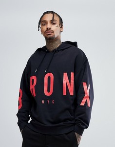 Худи черного цвета с принтом Bronx ASOS - Черный