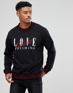 Черный свитшот с принтом Love Moschino - Черный
