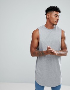Длинная серая майка ASOS - Серый