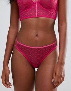 Кружевные стринги с сердечками Glamorous - Розовый