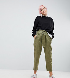 Мягкие брюки цвета хаки в черный горошек ASOS - Зеленый