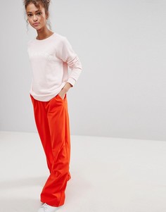 Брюки с широкими штанинами и складками ASOS - Оранжевый