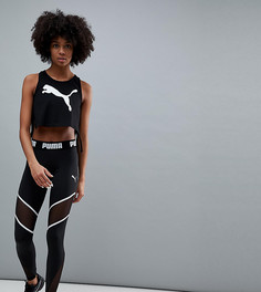 Черные леггинсы с сетчатыми вставками Puma эксклюзивно для Asos - Черный