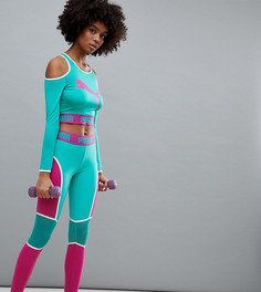 Розово-зеленые леггинсы Puma эксклюзивно для Asos - Красный