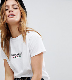 Футболка с принтом ASOS PETITE - Белый
