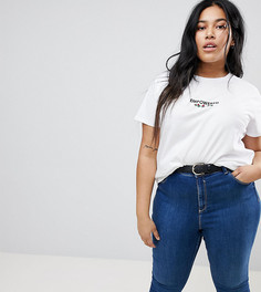 Футболка с принтом ASOS CURVE - Белый